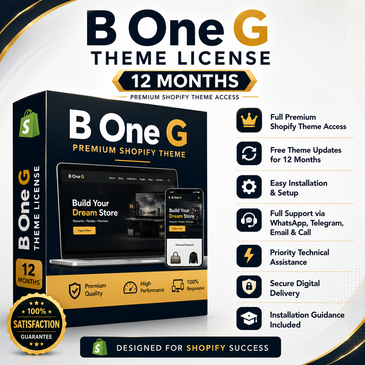 B One G Theme License – 12 Months 50£