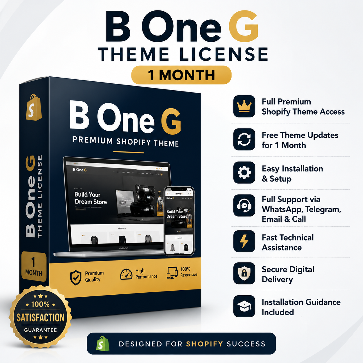 B One G Theme License – 1 Month
